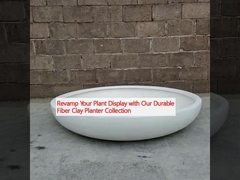 耐久性のある粘土繊維のプランターコレクションで 植物のディスプレイをリニューアルしてください