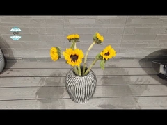 丸い形 ビンテージスタイル 手彫り仕上げの粘土繊維プランター