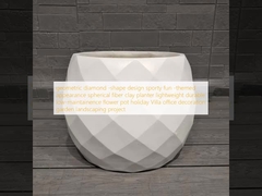 ジオメトリカル ダイヤモンド 形 デザイン スポーツ 楽しい テーマ 外観 球状 粘土繊維 プランター 軽量 耐久性 維持費が少ない 花器 休日 ビラ オフィス 装飾 庭園 景観 プロジェクト