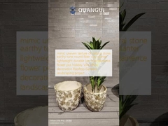 天然石の不均質な質感を模倣する土の色 丸い繊維粘土の植樹 軽量 耐久性 低保養性 花盆 休日 ビラ オフィス装飾 屋上 庭園 景観設計 プロジェクト