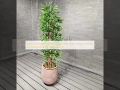 ライトタンスタッドデザイン丸型ファイバークレイ屋外プランター 建築ランドスケープデザイン