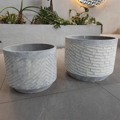 購入 独特の質感 表面 粘土繊維 植樹器 凍りつきに耐える 丸い 花器 マット/光り輝く仕上げ online manufacture