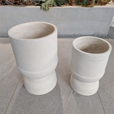 購入 現代的な室内外用 繊維粘土植樹機 丸22ポンド 排水孔 online manufacture