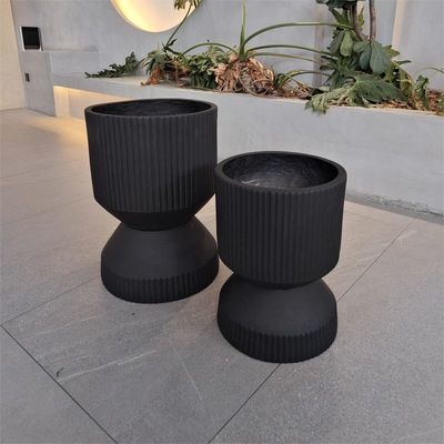 購入 丸 細質 粘土繊維 植物ポット 黒色 軽量 online manufacture