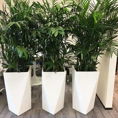 購入 グラス繊維の丸い植物の盆 屋外庭園の飾り付けのために手作り online manufacture