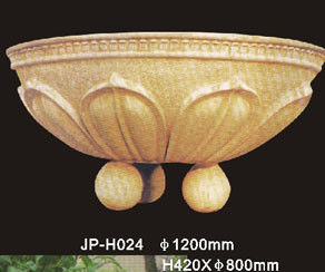 購入 自然の丸い砂石の花瓶 室内・室外・庭園用 手彫り online manufacture