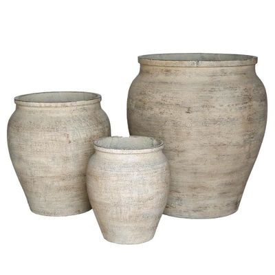 購入 現代のセラミック大型セメントポット 排水と紫外線保護のセメント花盆 online manufacture