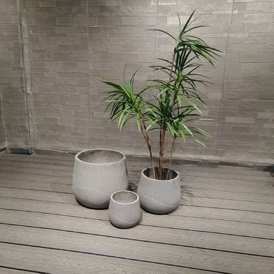 購入 耐久 性 の 白 繊維 の 土砂 の 植樹 器 と 排水 穴 online manufacture