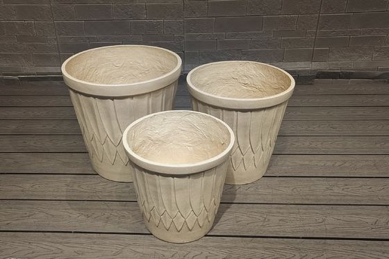 購入 手工 に 彫ら れ た 仕上げ の 優雅 な 粘土 繊維 の 植樹 器 online manufacture