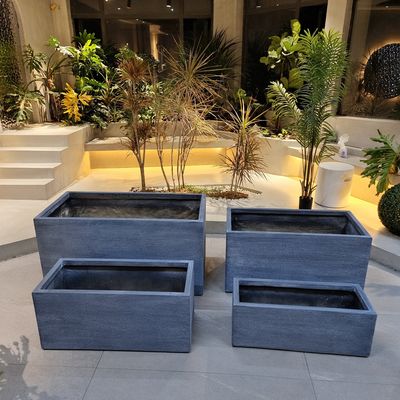 購入 緑色 繊維 粘土 の 広場 植樹 器 形 の 直角 型 耐 Frost 型 花器 online manufacture