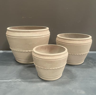 購入 手彫りセメント仕上げ 耐候植物のための四角型GRC植樹器ポット online manufacture