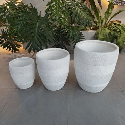 購入 耐久 し た 現代 的 な デザイン の 庭 の 粘土 繊維 プランター online manufacture