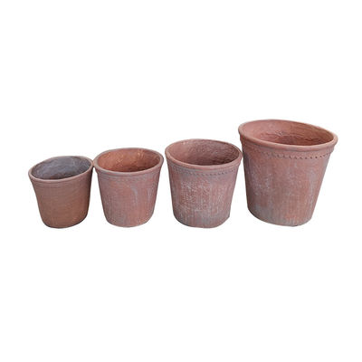 購入 耐久性 繊維 粘土 プランター 手彫り 完成 丸い 質感 表面 online manufacture