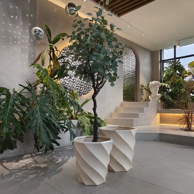 購入 丸い 粘土 繊維 プランター 炭火炉 と 暖かい キャンプ バーナー の 理想 的 な 選択 online manufacture