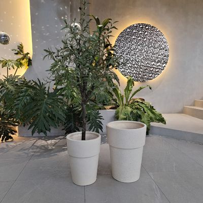 購入 手彫りの仕上げでカスタマイズされた繊維セメントポット 究極の植物表示ソリューション online manufacture