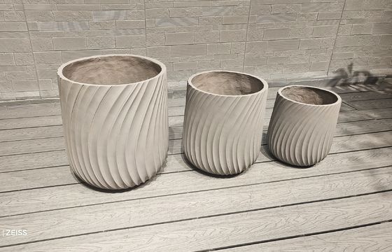購入 スタイリッシュな丸い粘土繊維プランター 暖房とバーベキューキャンプバーナー online manufacture