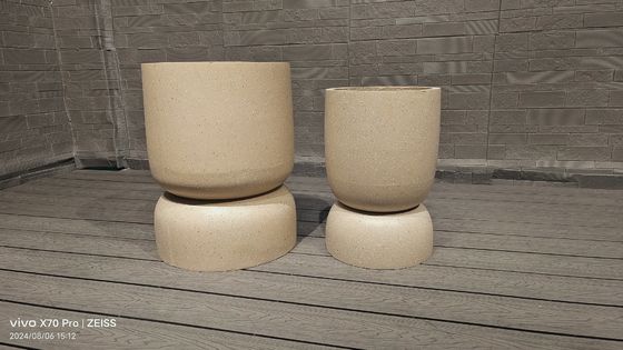 購入 モダン スタイル 繊維 粘土 の 植樹 器 D460*H70 軽量 な あらゆる 場所 に 使える 多用 性 online manufacture
