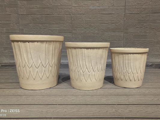 購入 室内 ホテル ガーデン ホーム 強化された粘土 プランター 排水穴と内蔵システム online manufacture