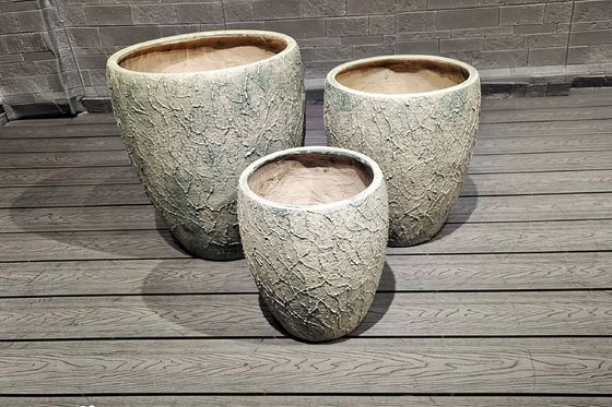 購入 丸い繊維セメントポット バーベキュー / 木炭オーブンのキャンプバーナーヒーター online manufacture