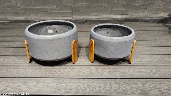 購入 植物のための現代的な手彫りデザインにおける手彫り粘土繊維プランター online manufacture