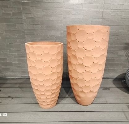 購入 改善された排水 繊維粘土の植樹器 質感のある表面と排水穴 online manufacture