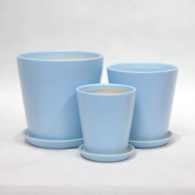 丸い 現代 の 陶器 の 植樹 器 家庭 装飾 用 の 軽量 な 器
