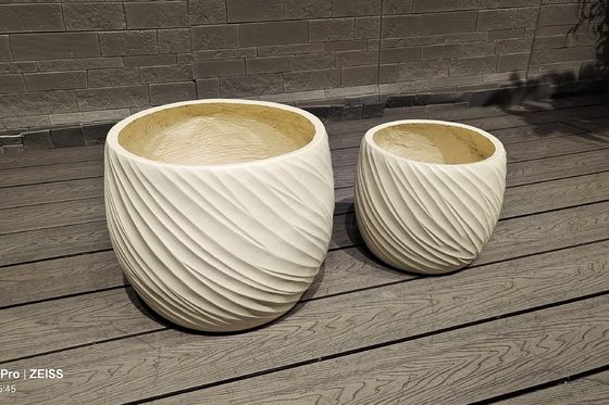 防水と防火 繊維粘土の植樹器 Φ350*H240 排水孔と Φ300*H210