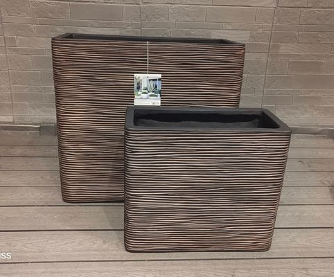 背の高い細い長方形のファイバークレイ植木鉢、スタイリッシュでモダン、耐久性のあるプランター、屋内/屋外の緑化に最適、床置き/吊り下げに最適